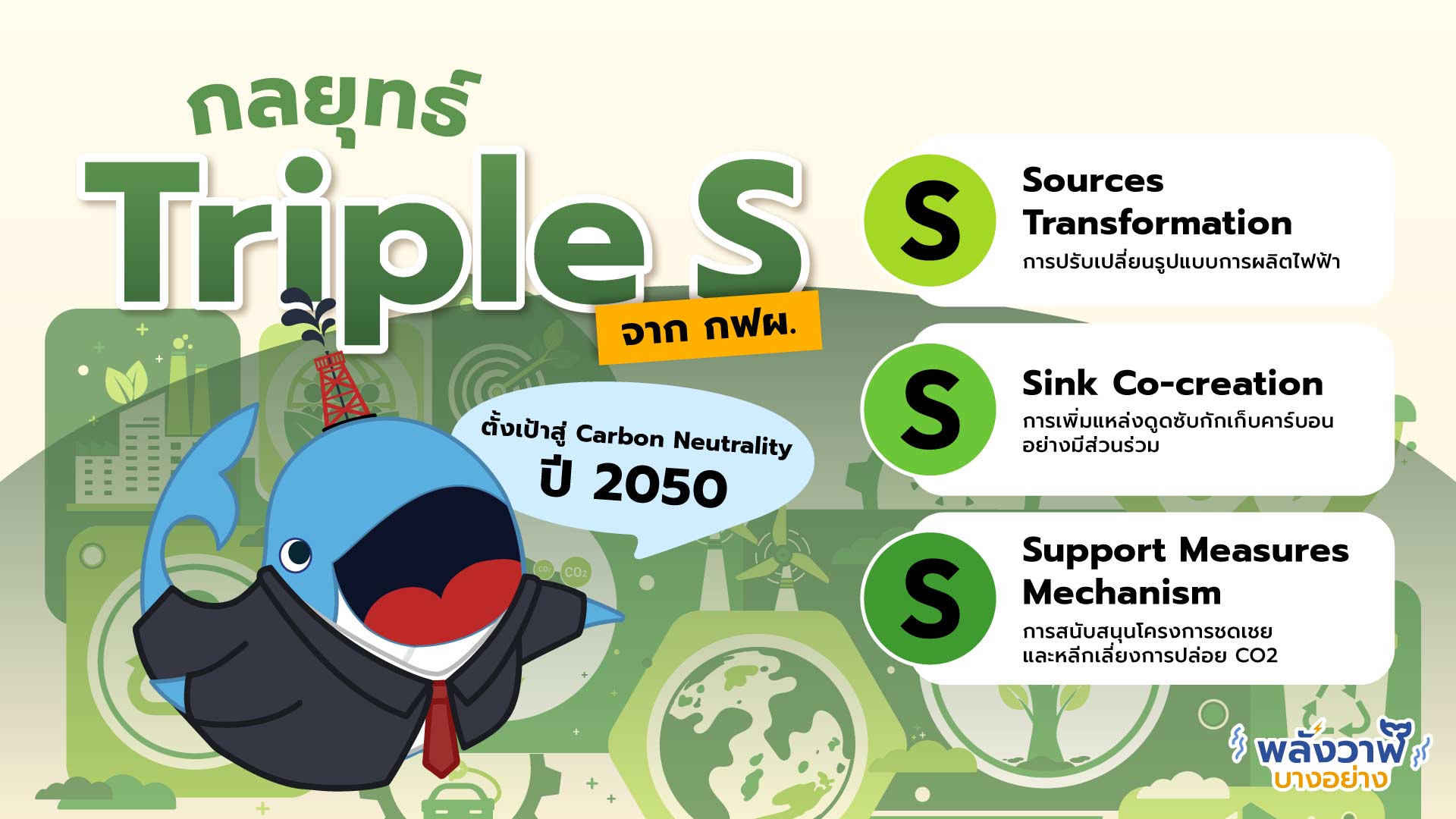 กลยุทธ์ Triple S จาก กฟผ. ตั้งเป้าสู่ Carbon Neutrality ปี 2050, Whale Energy Station