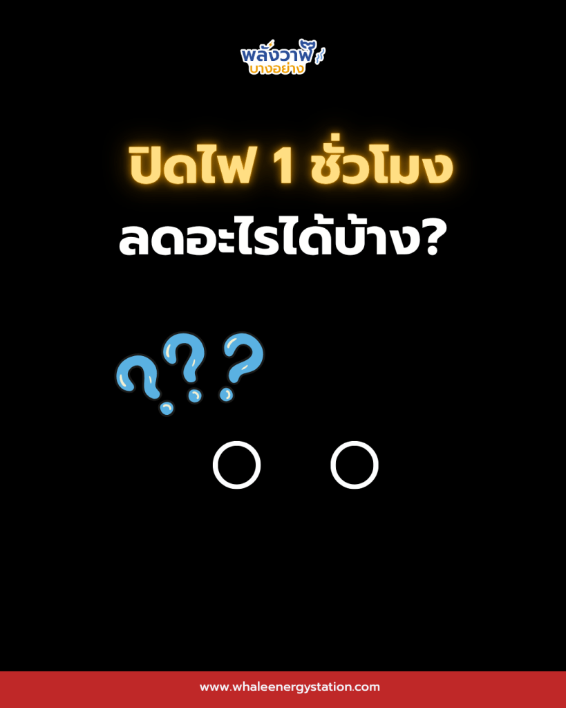 ปิดไฟ 1 ชั่วโมง&hellip;ลดอะไรได้บ้าง?, Whale Energy Station